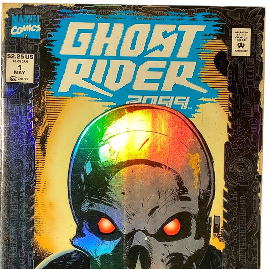 Marvel's Ghost Rider (Foil Cover) #1, May 1994, Includes 3 Collectors Cards