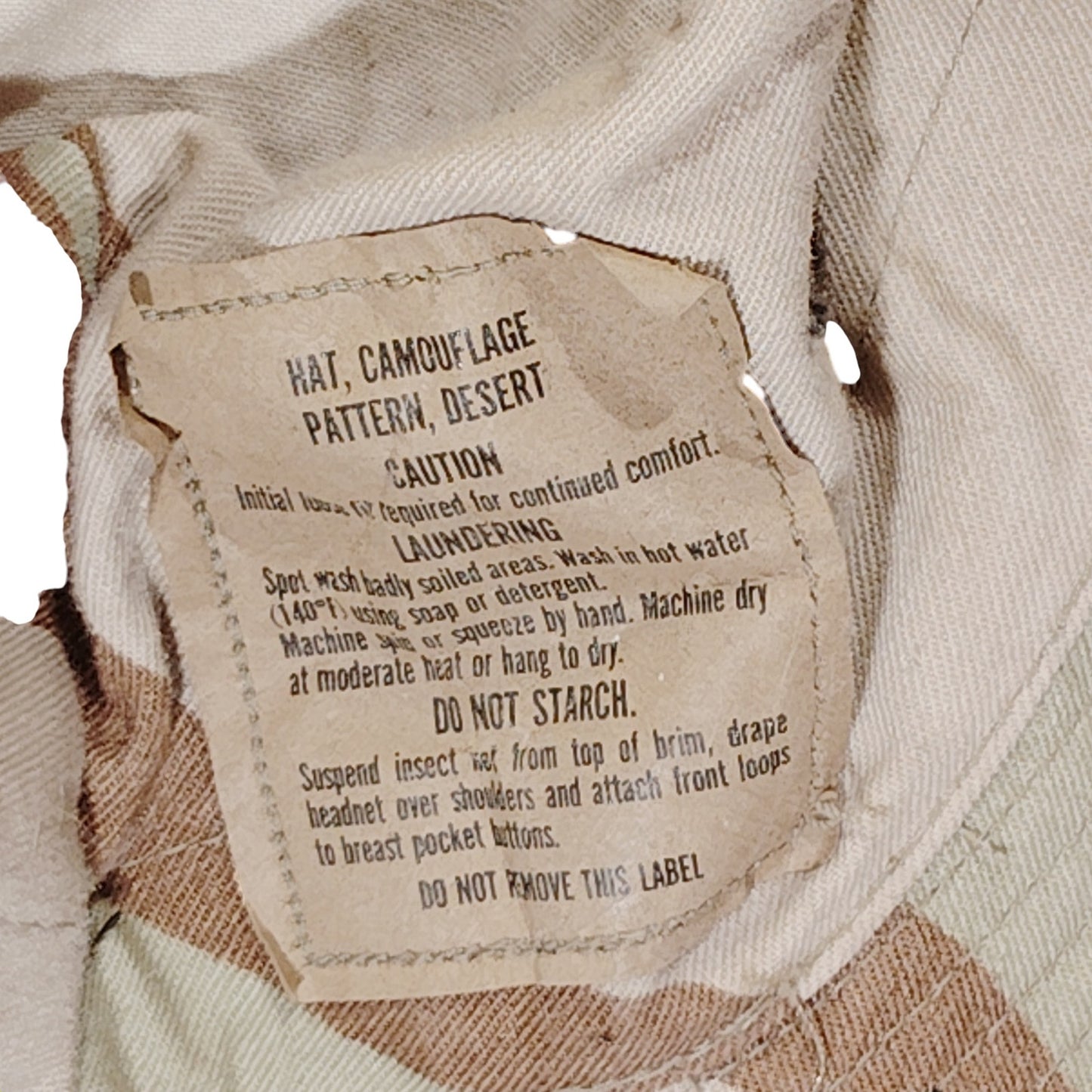 1991 Desert Camouflage Boonie Hat, Atlas Headwear Inc., EUC