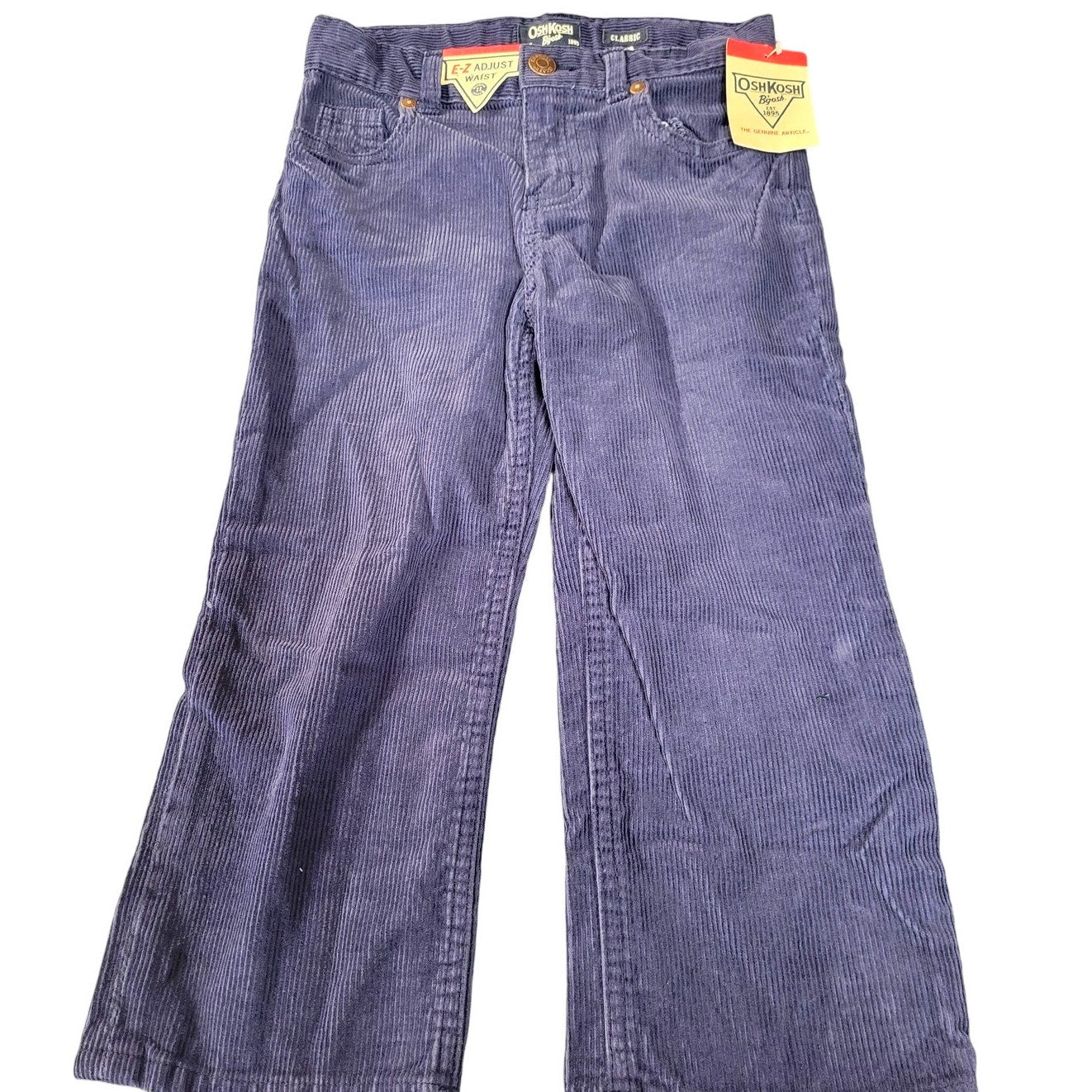 VTG OshKosh B'gosh Classic Cotton Corduroys,  Size 4T, 33-36 LBS, 39.5-42"HT NWT