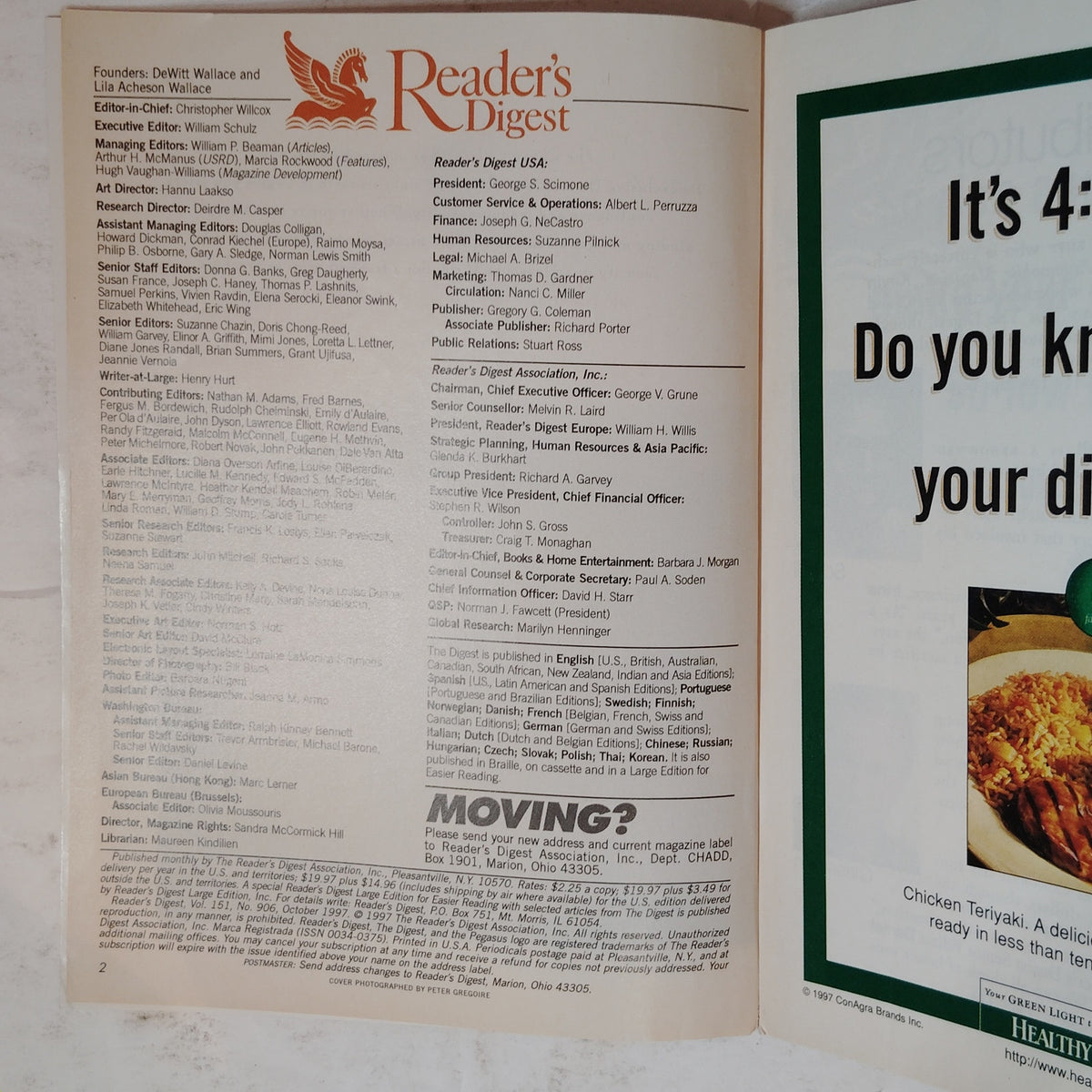 Reader's Digest October 1997 Vintage Magazine Back Issue - Can You Fix My Car