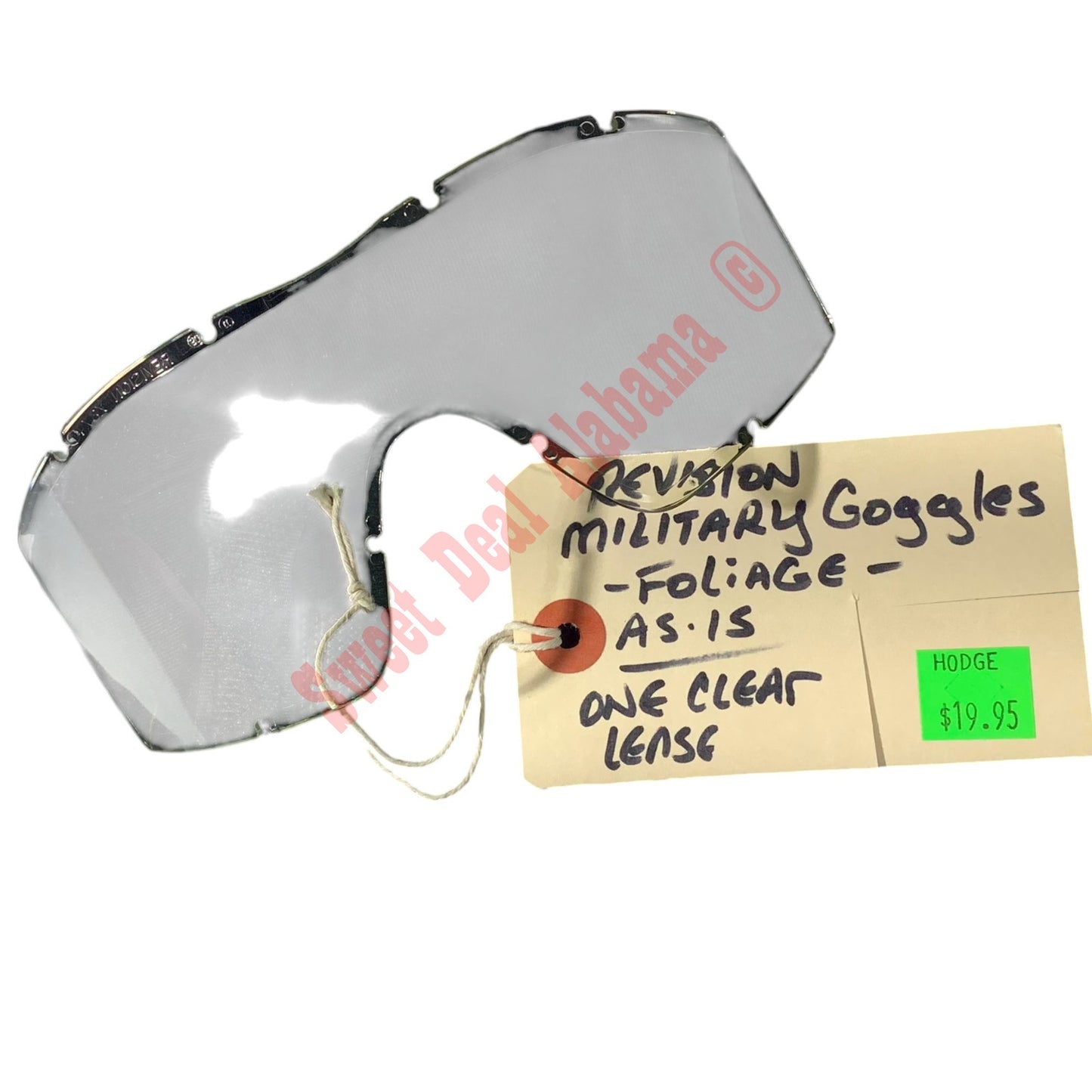 Military Goggles Case w/ Clear Lenses Only. Exc. Used Condition Goggle Case