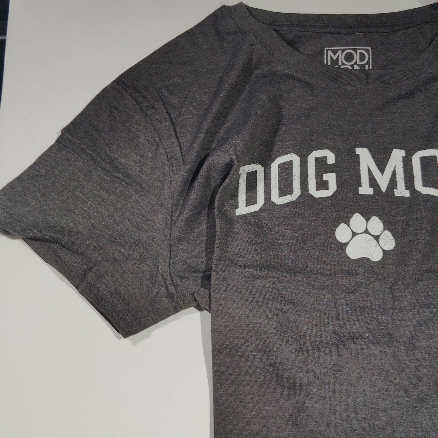 Dog Mom Graphic T-Shirt – Short Sleeve – Dark Gray – Size XL – Women’s