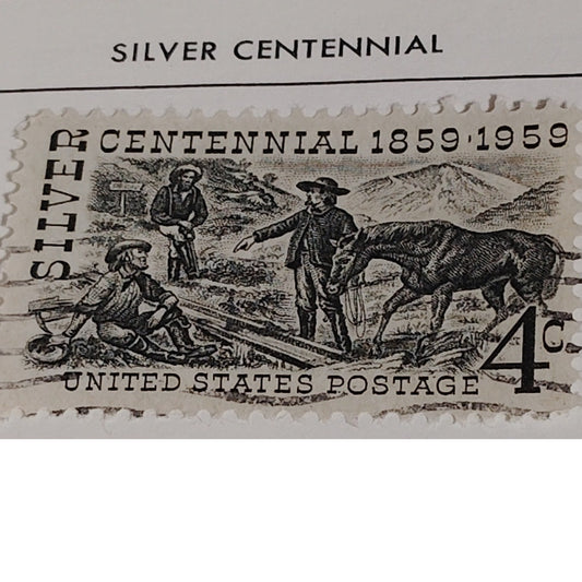 1959 Scott #1130 – 4¢ Silver Centennial / Comstock Lode – Canceled