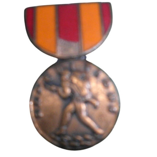 Marine Corps Expeditionary Medal (MCEM), Mini, Hat/Lapel Pin 1-1/8"H x 11/16"W