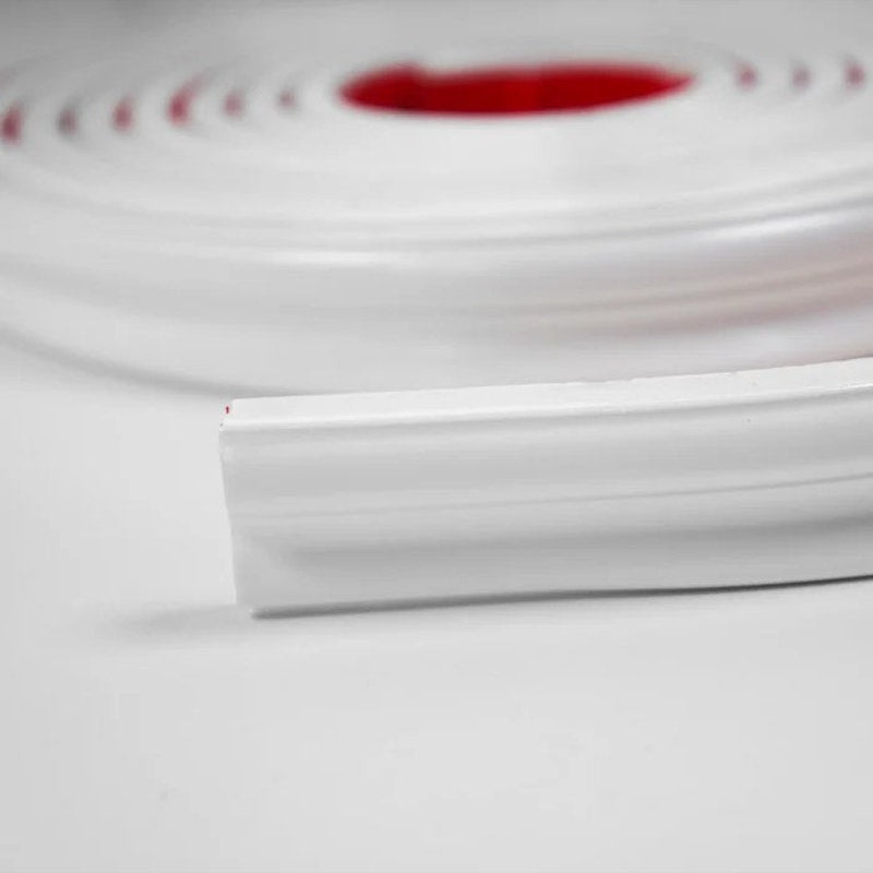 White Peel‑and‑Stick Molding Trim 16.4 Ft × 1.26" × 0.43" Waterproof – NIP