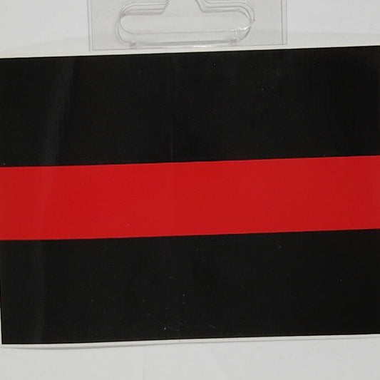 Thin Red Line Firefighter Support Decal – 4" x 3"  Vinyl – Outside Window Mount