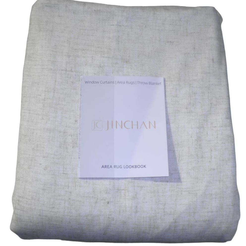 Linen Beige Curtains Panels Drapes, Each 50"W x 90"L, Light Filtering, 2 Panels