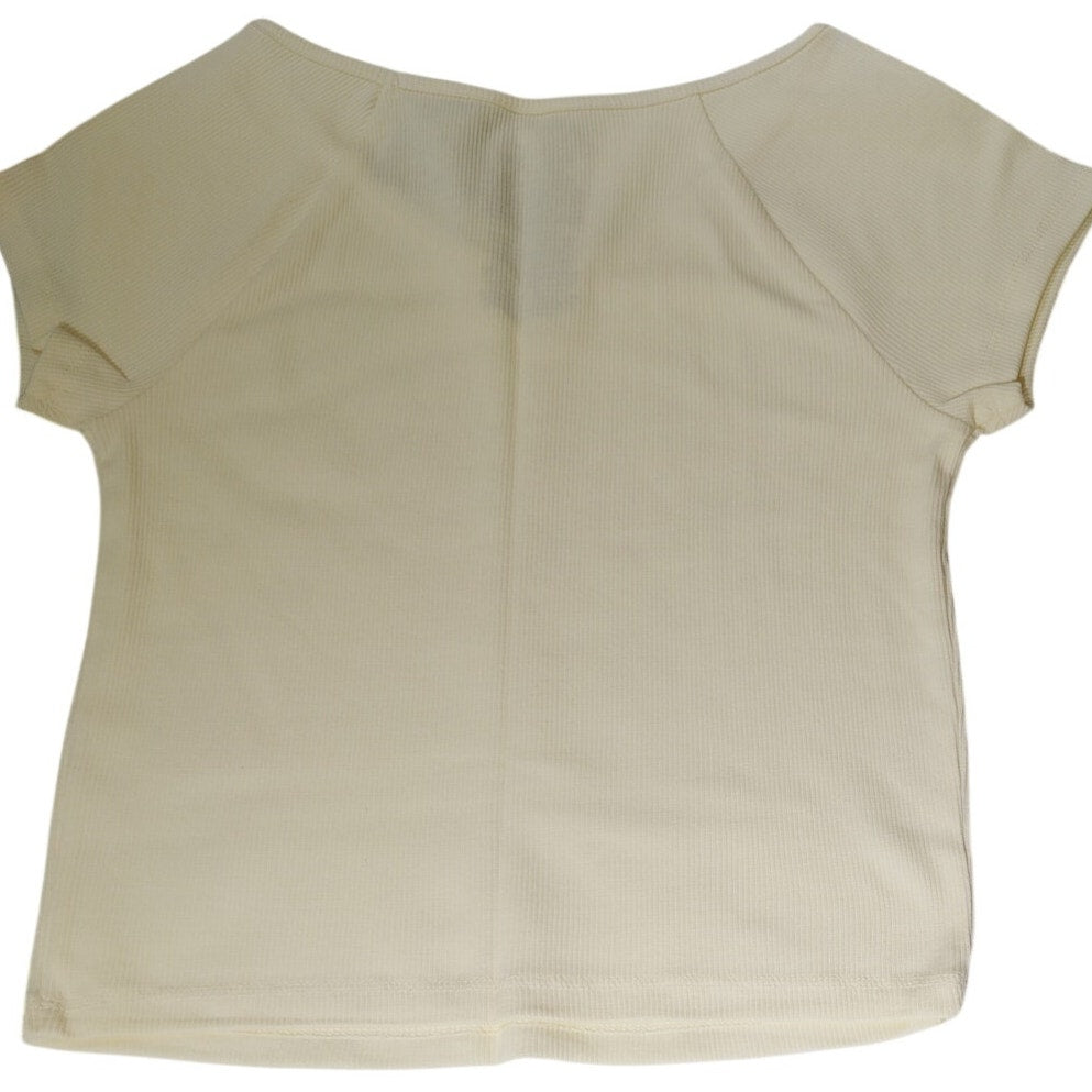 Girls’ Short Sleeve V‑Neck Ribbed T‑Shirt – Art Class Yellow Large (10/12)