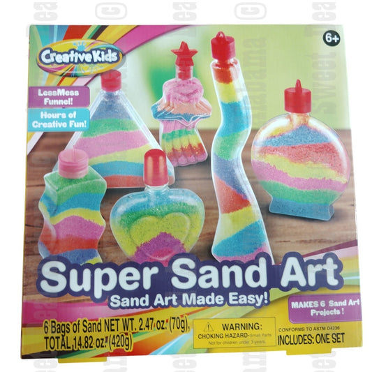 Creative Kids Sand Art Kit - DIY Craft Set, Assorted Colors - Ages 6+, New