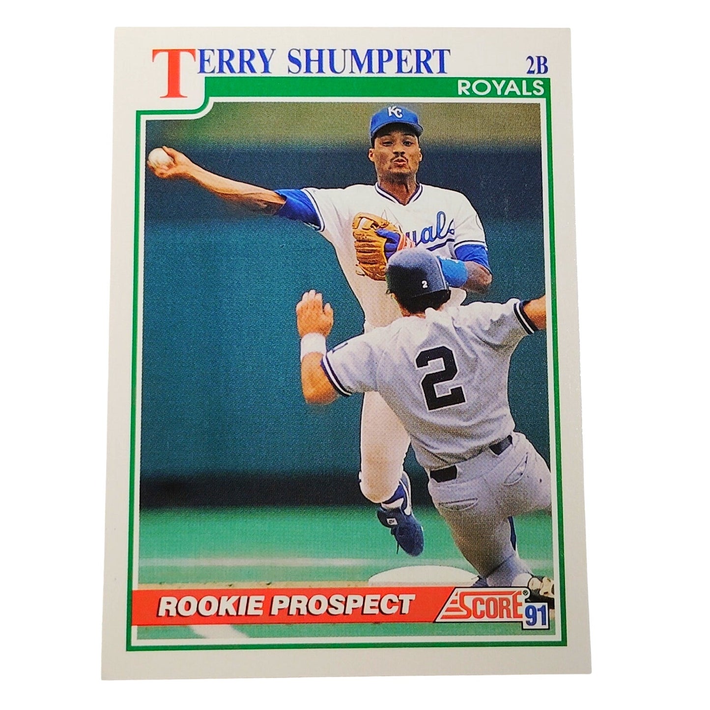 1991 Score Terry Shumpert #349 Kansas City Royals 2B Rookie Prospect Card NM