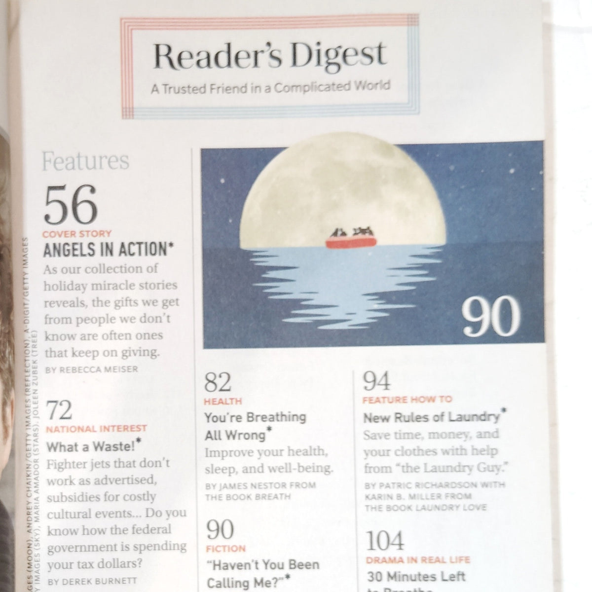 Reader's Digest Dec 2021/Jan 2022 Angels in Action Back Issue Magazine