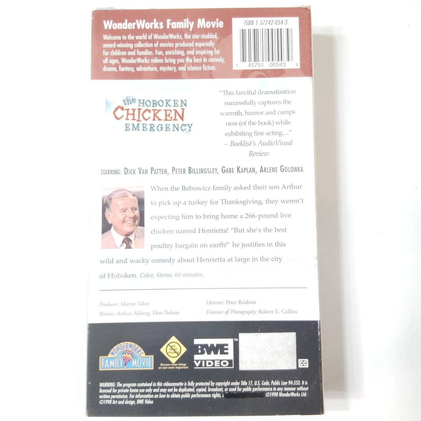 Hoboken Chicken Emergency VHS 1998 WonderWorks Family Comedy Peter Baldwin
