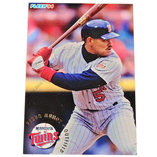 Pedro Munoz, Minnesota Twins, #215,  1994 Fleer Baseball Collector's Card