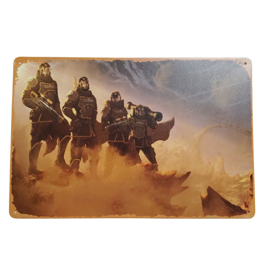 Helldivers 12x8 Tin Metal Sign – Sci-Fi Combat Poster – Retro Wall Art for Gamers & Collectors