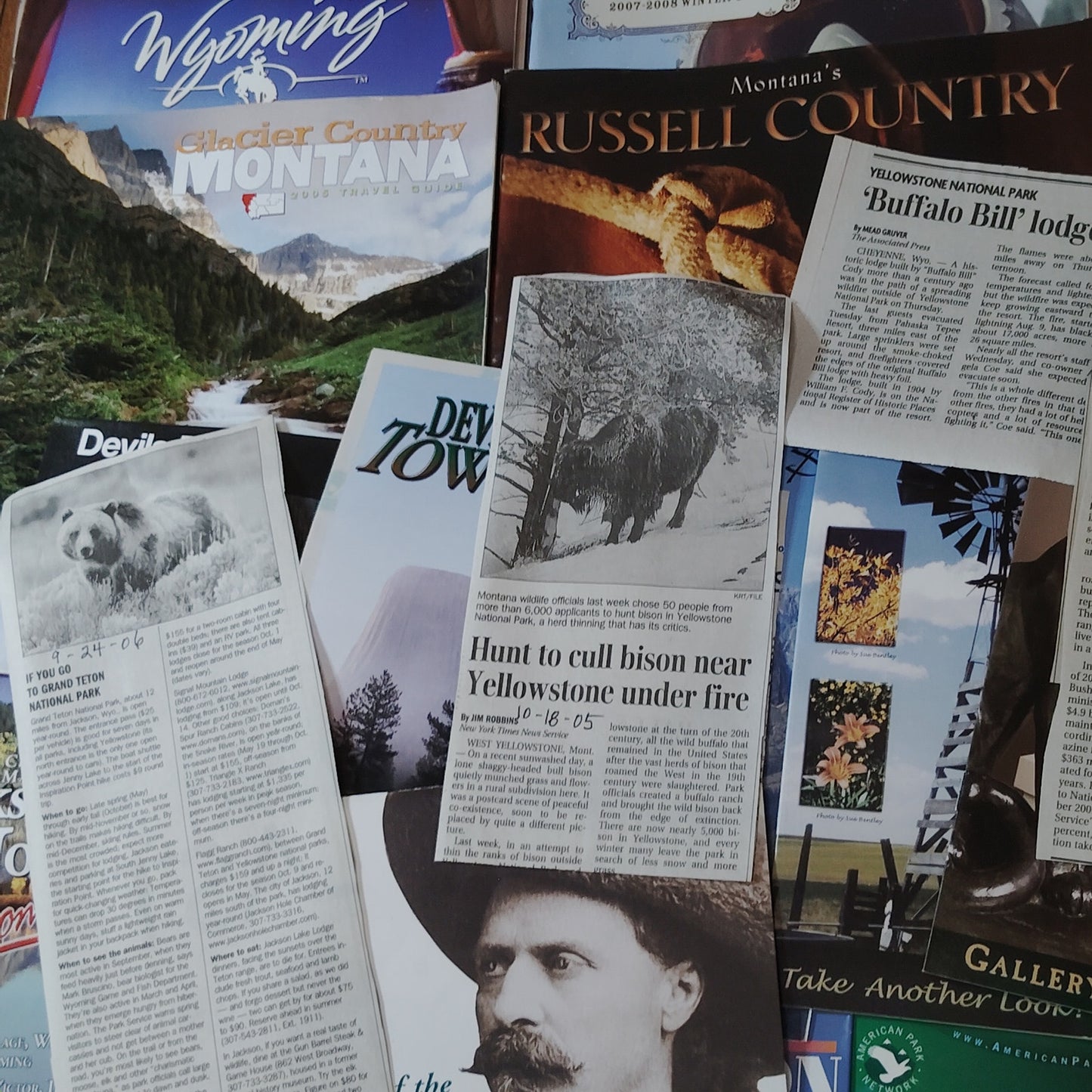 Yellowstone Ephemera Collectibles: 2005 Pre-Owned Vacation Souvenirs