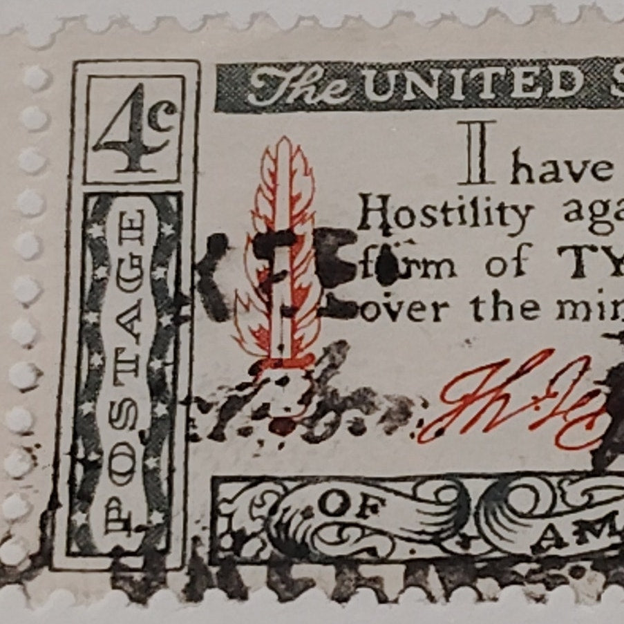 1960 Scott #1141 – 4¢ Thomas Jefferson / American Credo Series – Canceled