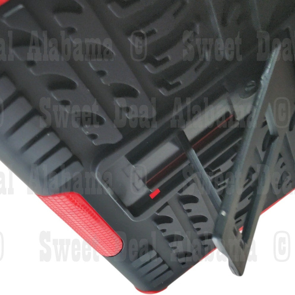 Tablet Case For Fire 7 (2022 12th Gen) Red / Black, Reinforced Corners & Raised Bezels