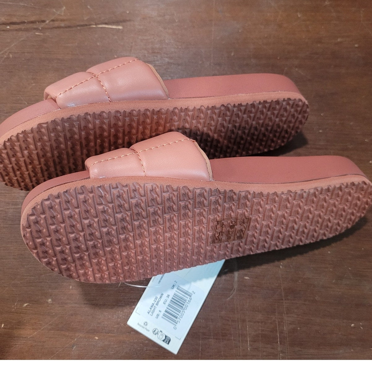 Billabong Women’s Alana Slide Sandal – Sweet Tea Brown, Size 5