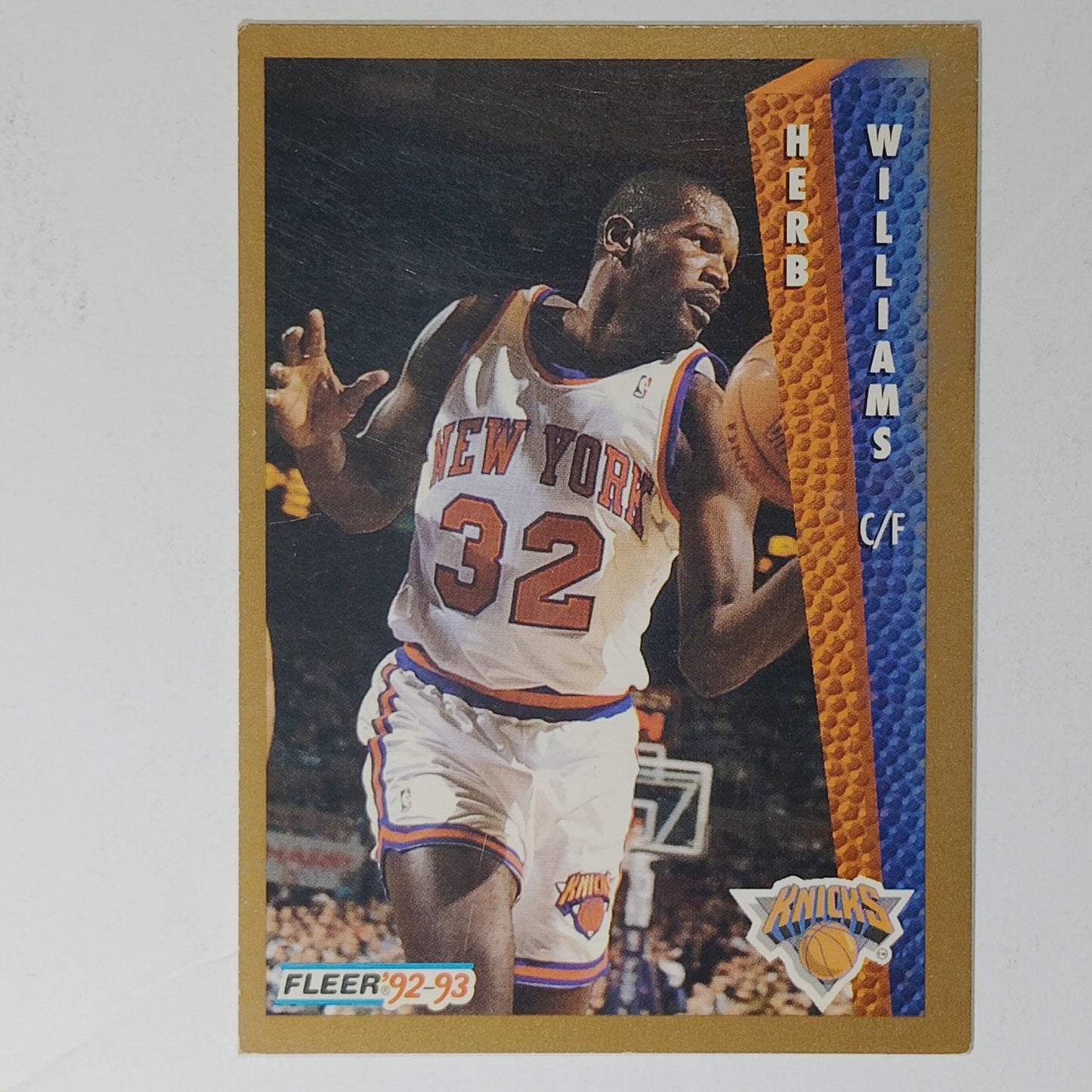 1992–93 Fleer Herb Williams #398 – New York Knicks – Center – VG/EX