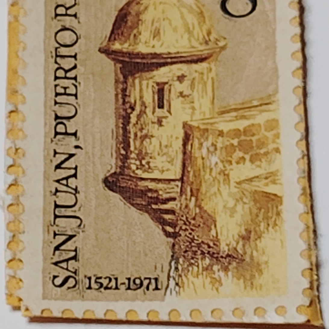 1971 San Juan, Puerto Rico 8 Cent US Commemorative Stamp - Historic Fort Design
