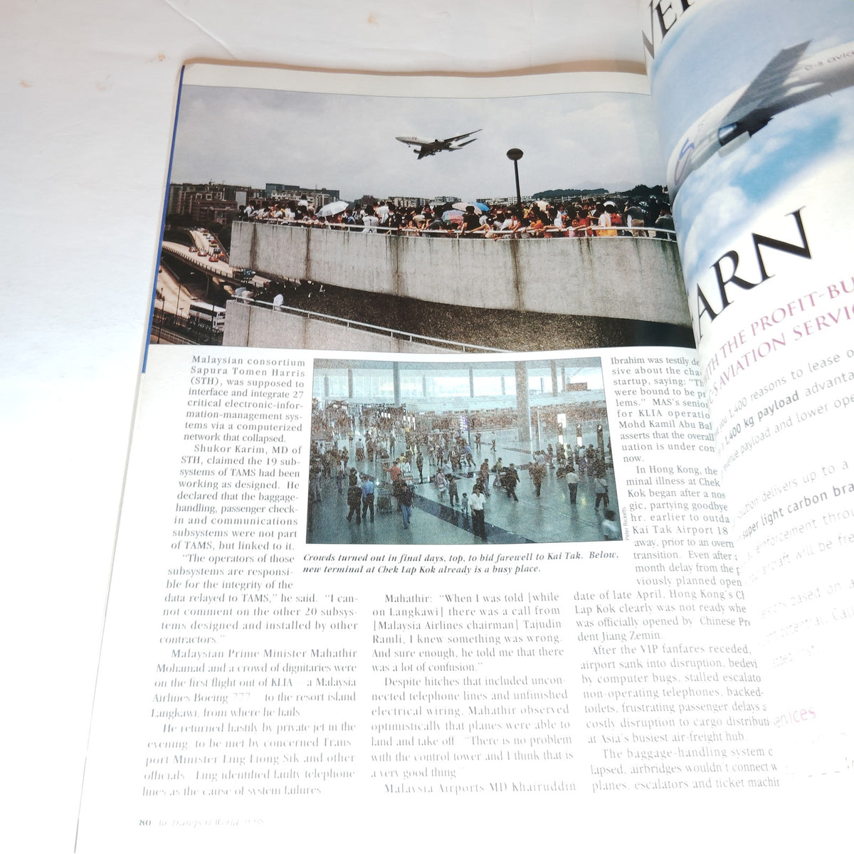 Air Transport World Magazine - September 1998 - Vintage Aviation Publication