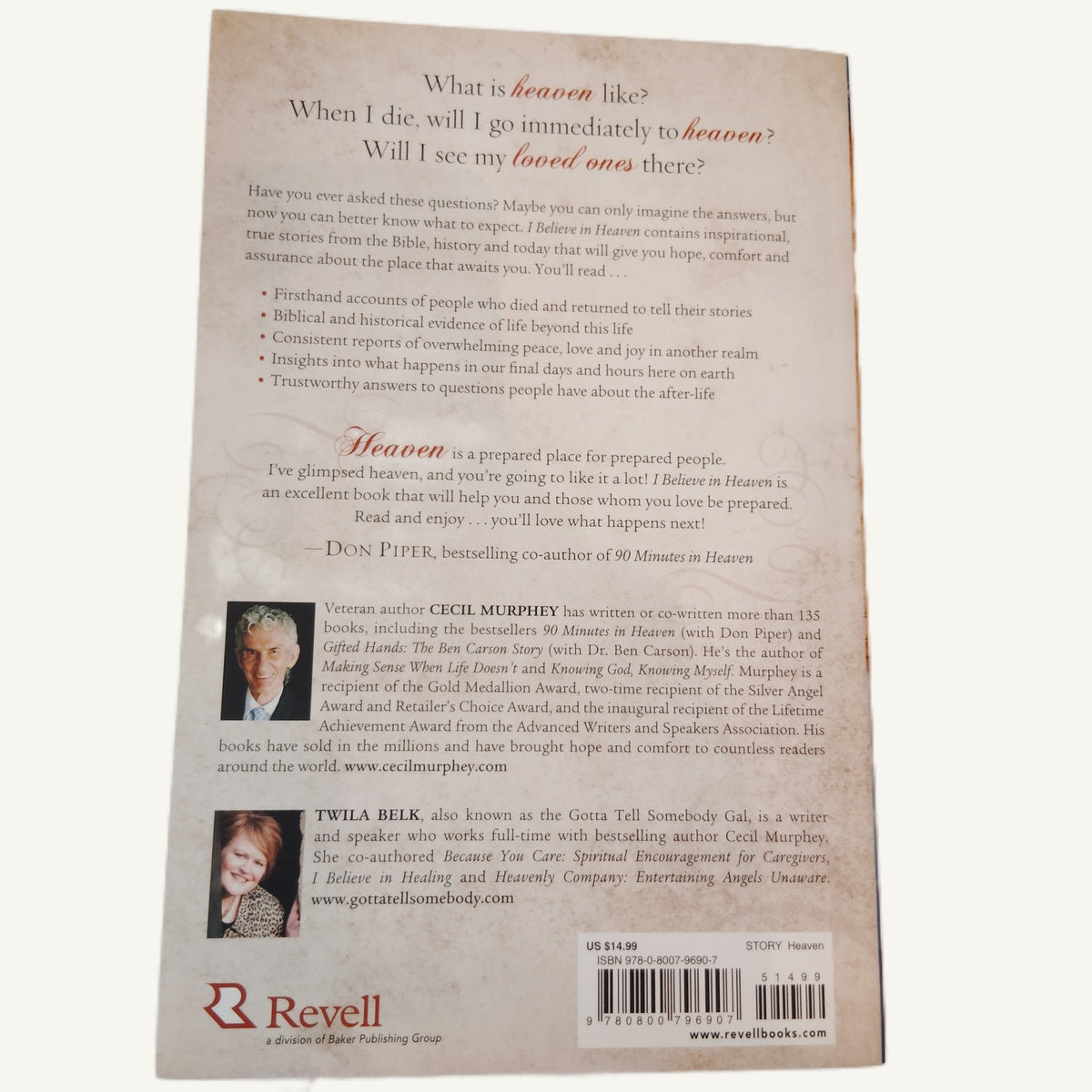 I Believe in Heaven: Real Stories from the Bible History & Today by Murphey/Belk