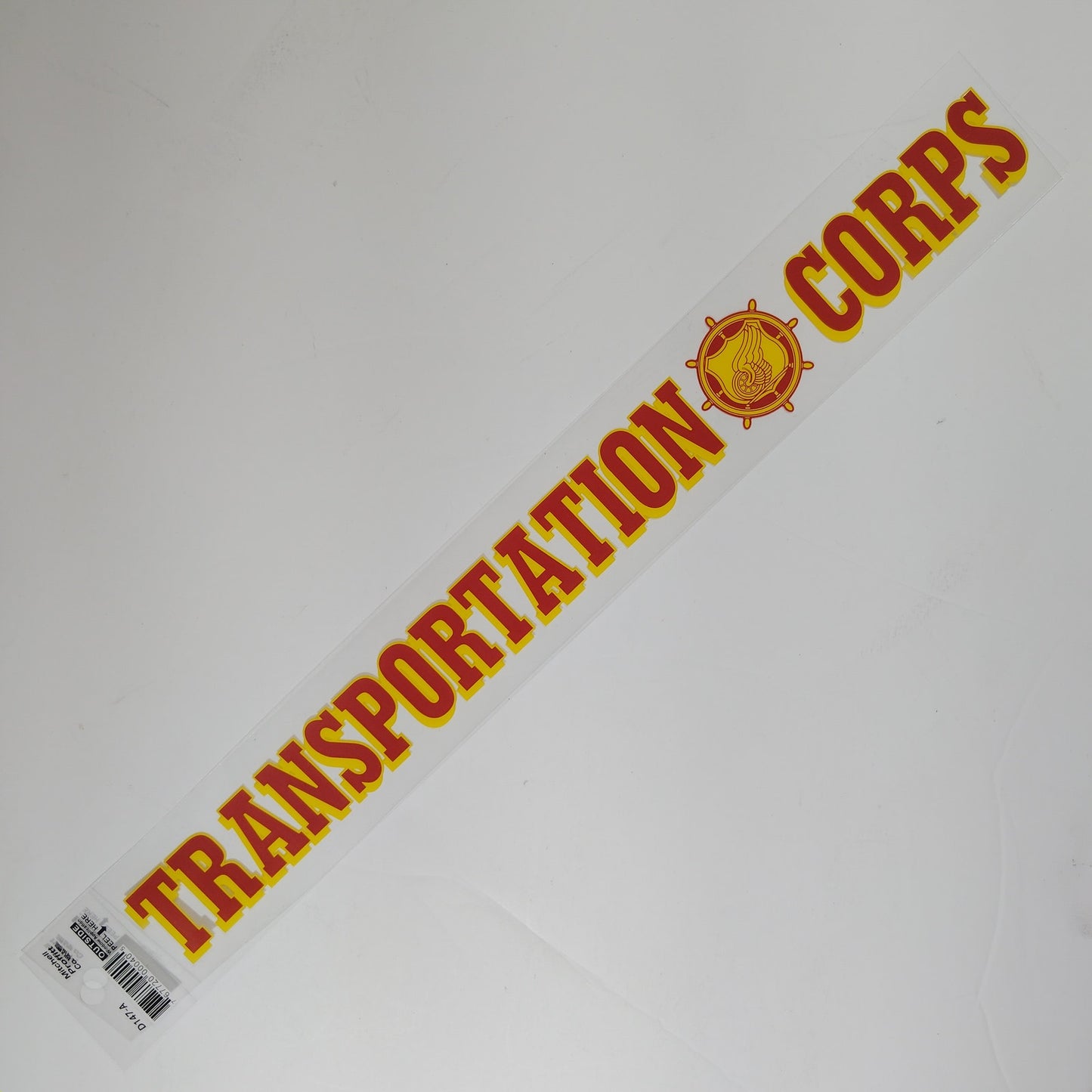 2‑PK Transportation Corps Vinyl Clings – 15.5"x2" – Rear Window Decals
