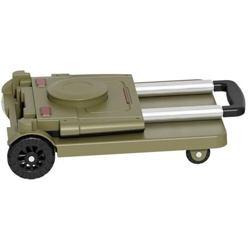 HD Folding Trolley Cart, 220 lb Cap., 4 Wheels, Bungee Cord, Telescopic Handle