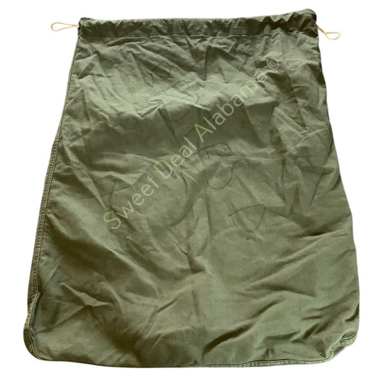 Vintage Military Laundry Clothing Bag, 33"L x 22"W, Green