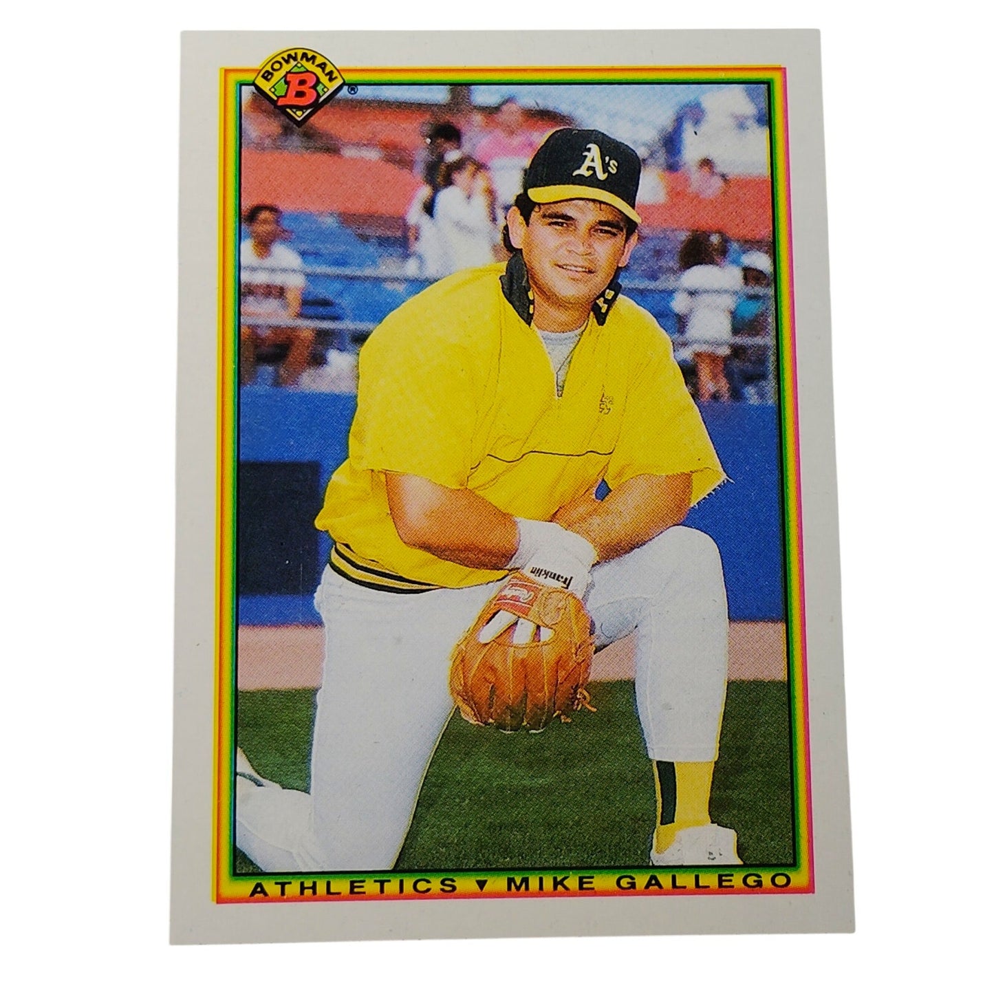 1990 Bowman Mike Gallego #459 Oakland Athletics Second Baseman MLB Baseball