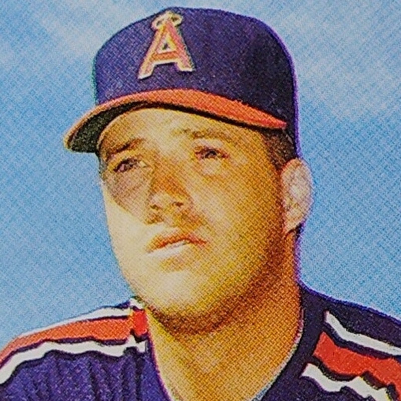 1990 Bowman Lee Stevens RC #300 California Angels Rookie 1B MLB Baseball Card NM