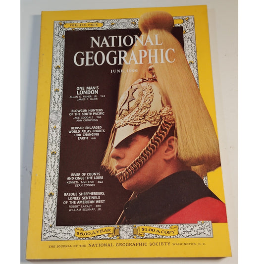 National Geographic June 1966 Loire River, Basque Sheepherders & Blowgun Hunters