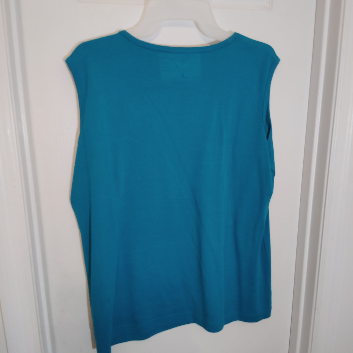 Blair Turquoise Gingham Tunic Shirt & Teal Tank Set Women’s Large Estate Outfit