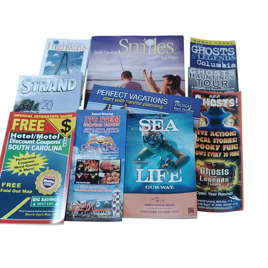 South Carolina Vacation Ephemera Lot VTG 2006  Multi-Color Travel Brochures Maps