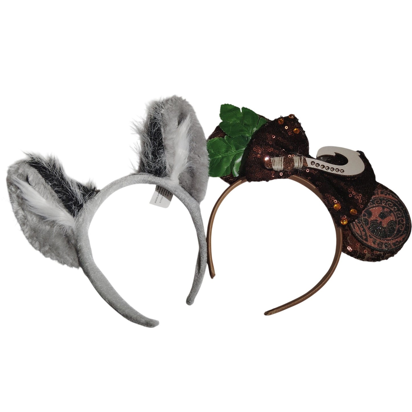 Costume Play Headband Set – Animal Ears & Brown Moana Sequin Bow Ears One Size