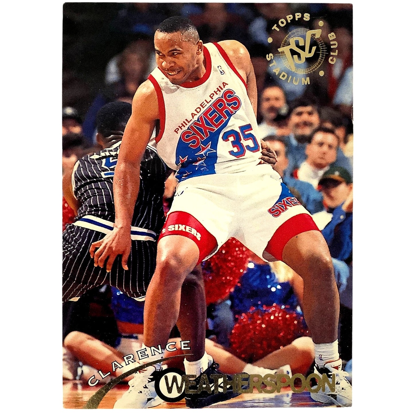 Clarence Weatherspoon, 76ers, 1994 Topps Stadium Club TSC NBA Card 163, EXC