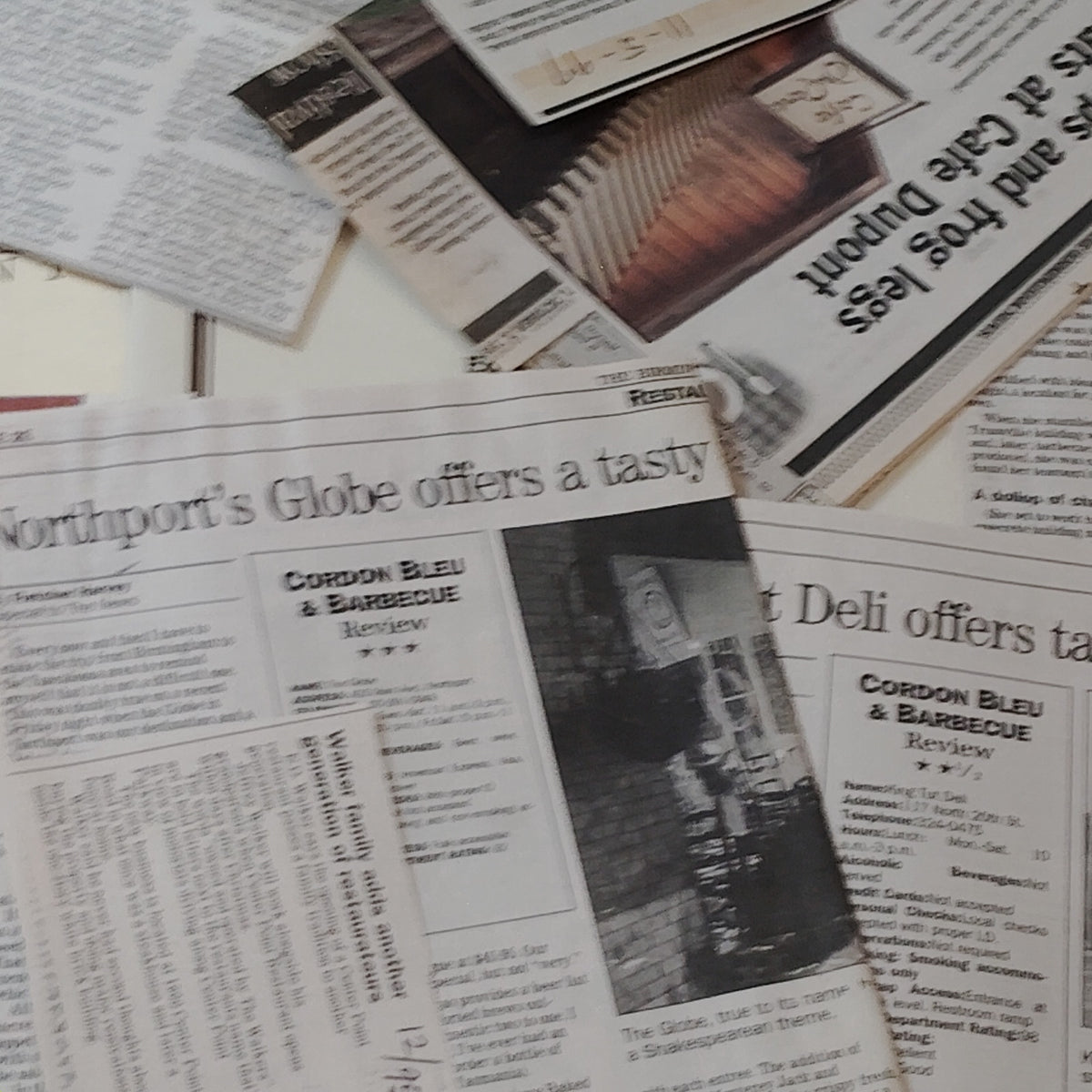 90s Alabama Restaurant Newspaper Clippings Ephemera Collection - Local History