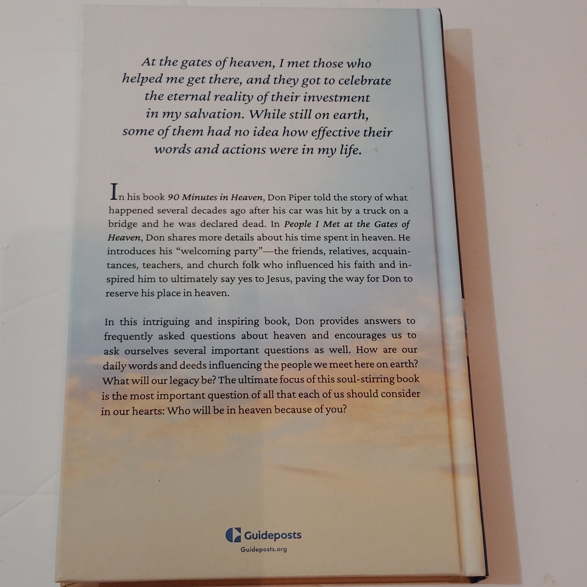 Don Piper: People I Met at Gates of Heaven - 2021 Guideposts Hardcover