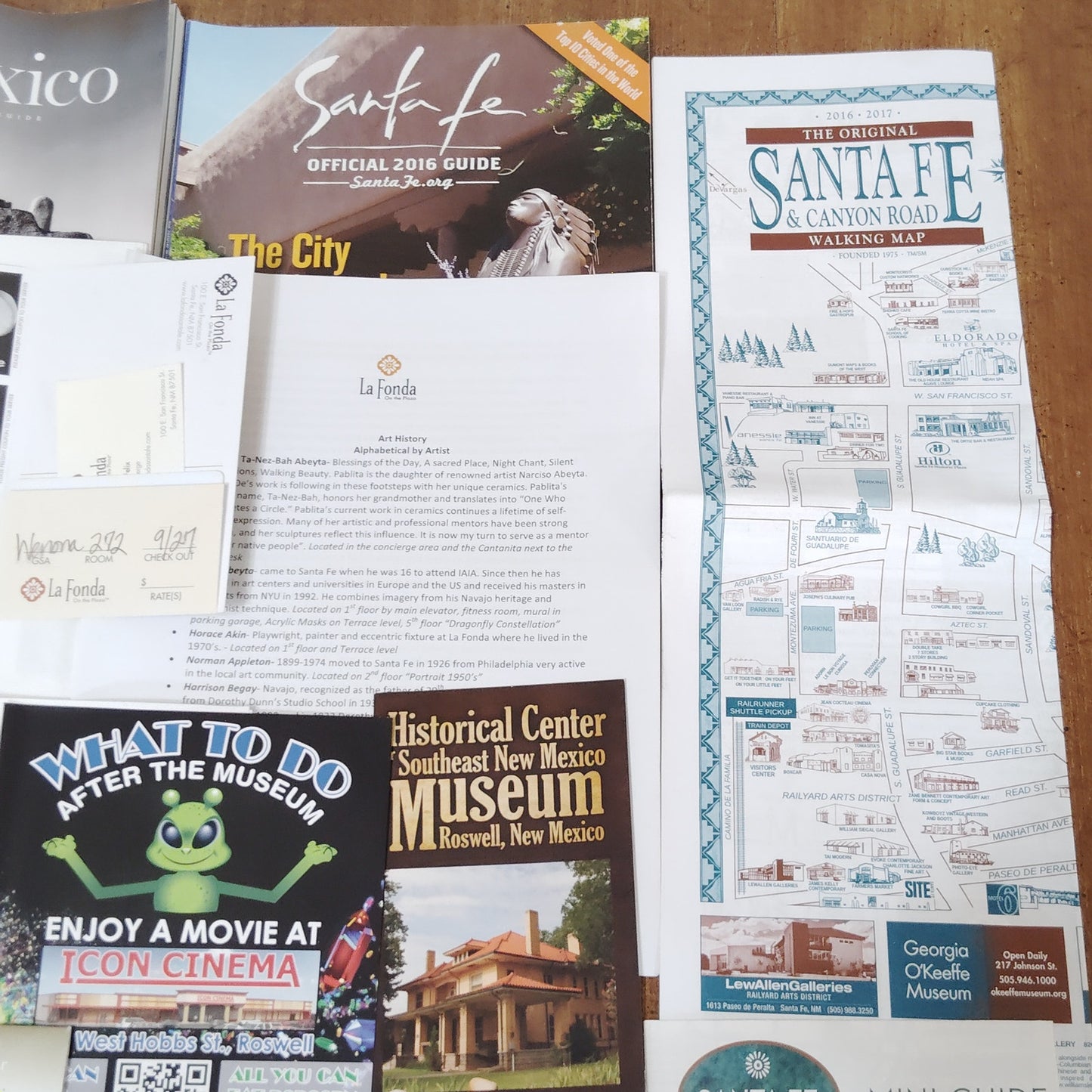 VTG New Mexico Travel Ephemera Lot Santa Fe Roswell UFO Museum Maps Brochures