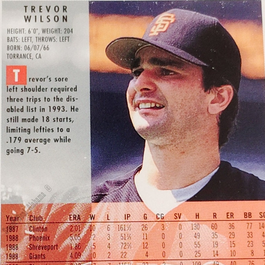 Trevor Wilson, San Francisco Giants, #705, 1994 Fleer Baseball Collector's Card