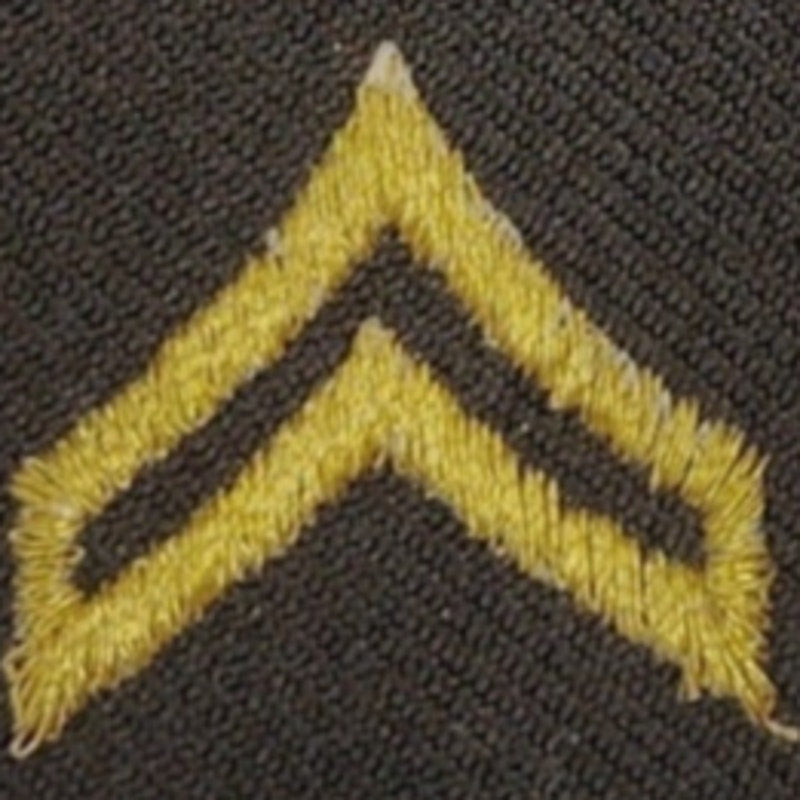 US Army Corporal E‑4 Shoulder Mark Female 3‑1/4" × 2‑1/4" Single