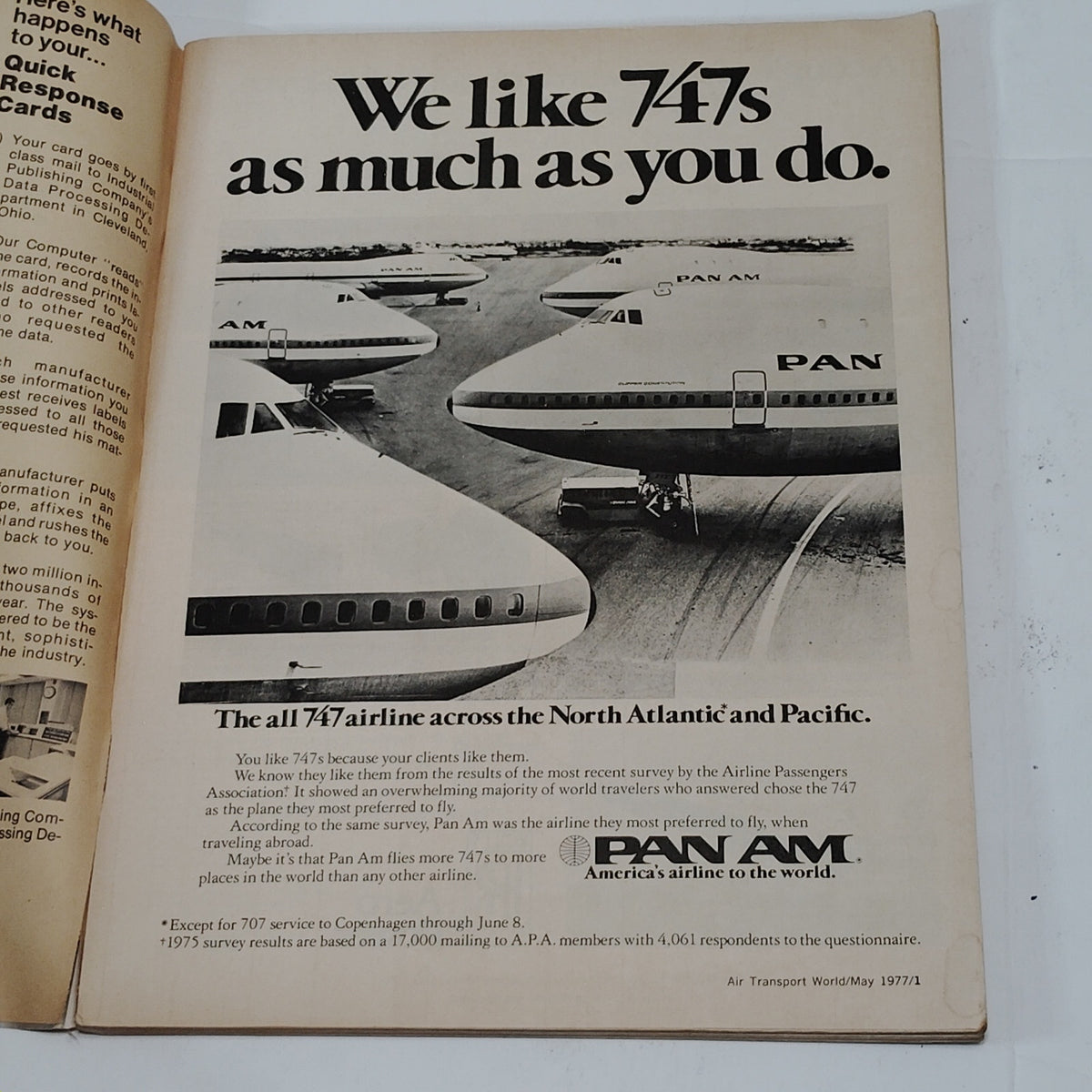 Air Transport World Magazine May 1977 - 14th Annual Market Development Aviation