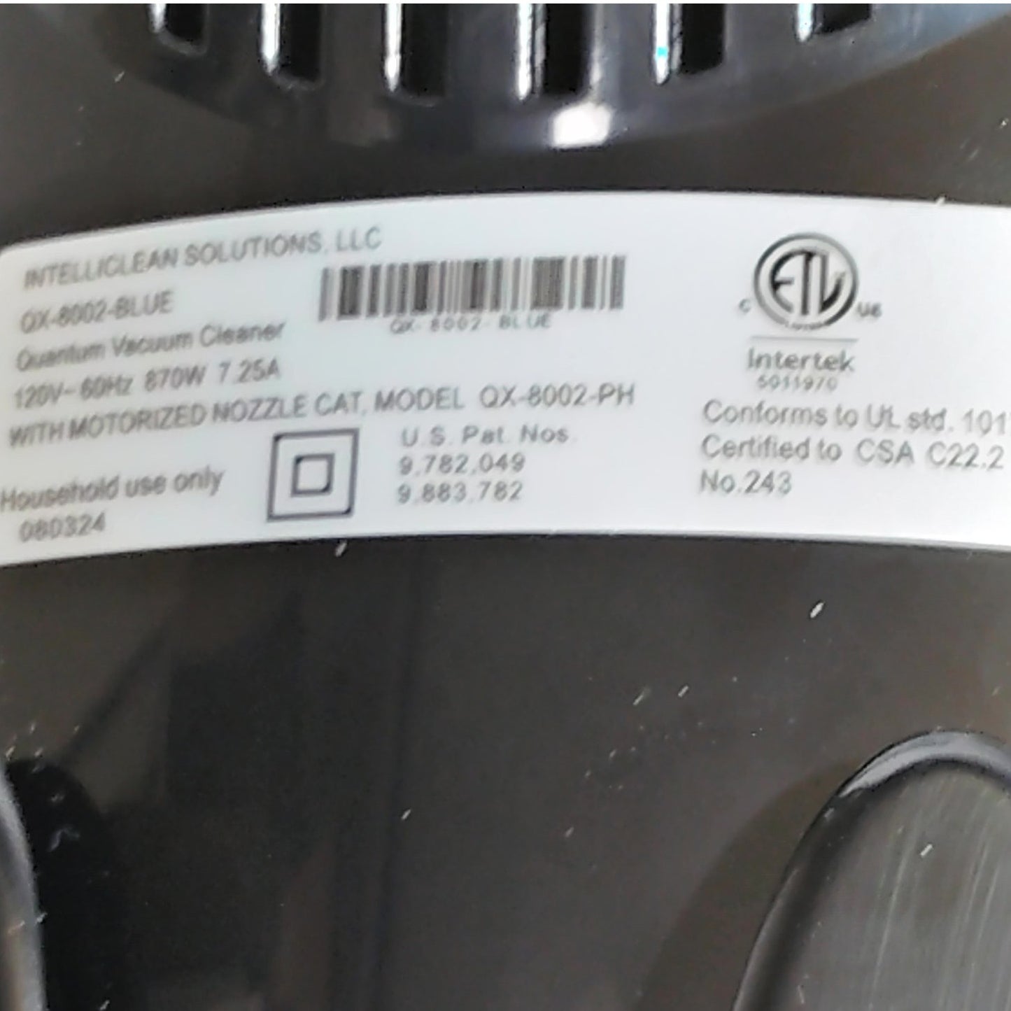 Quantum X QX‑8002 PH Wet/Dry Vacuum Body Motor, Basin, Handle w/HW, Micro Insert