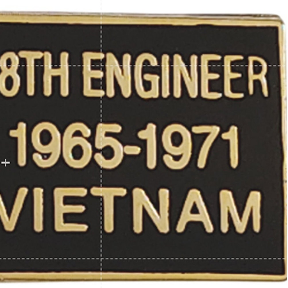18th Engineer Brigade Vietnam Veteran Novelty Hat Lapel Pin 1‑1/8" × 1/2"