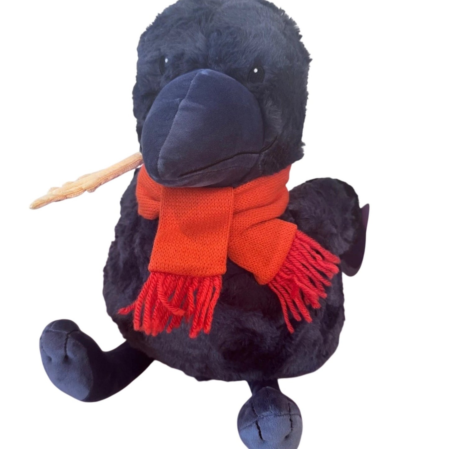 Gigglescape Crow Plush – 11.5 in – Scarf Character Toy, NWT