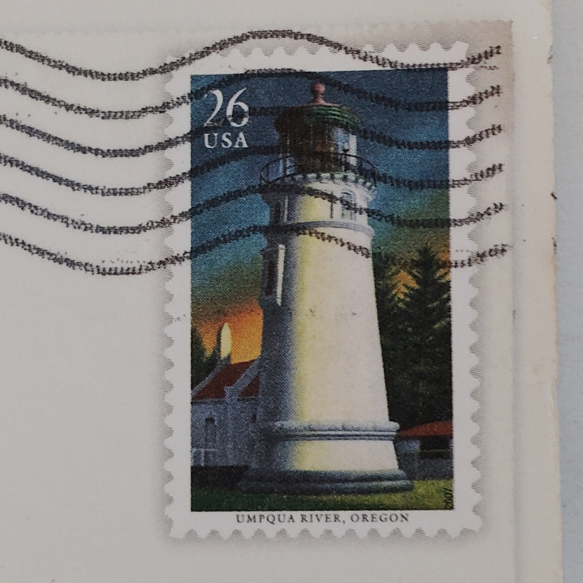 USPS 2007 Umpqua River Lighthouse 26c Postal Card Postmarked Pittsburgh AL