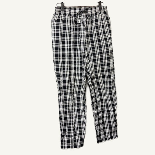 Venezia Woman Black & White Plaid Cotton Pull-On Pants 14W - Lightweight