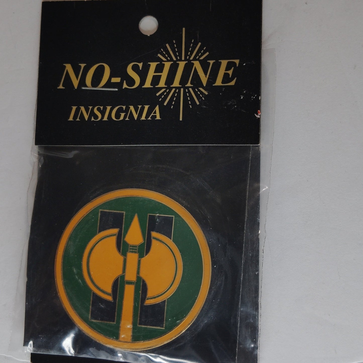 11th Military Police Brigade CSIB Novelty hat, Lapel Pin Gold Green Black 2"D