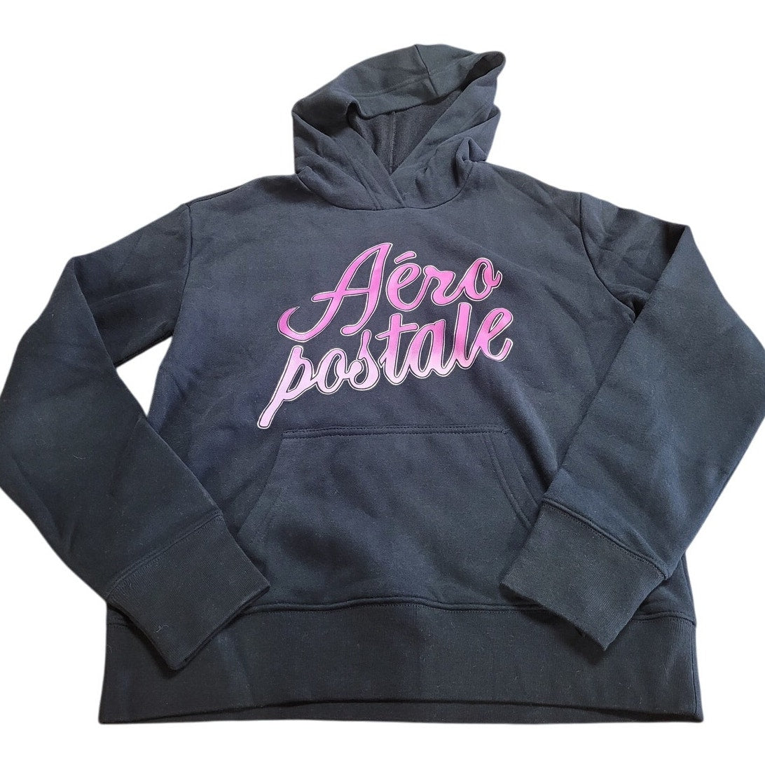 Aeropostale Fleece Hoodie, Black, 70/30 Cotton/Poly Size S/P