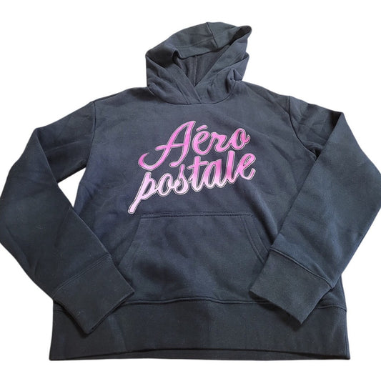 Aeropostale Fleece Hoodie, Black, 70/30 Cotton/Poly Size S/P